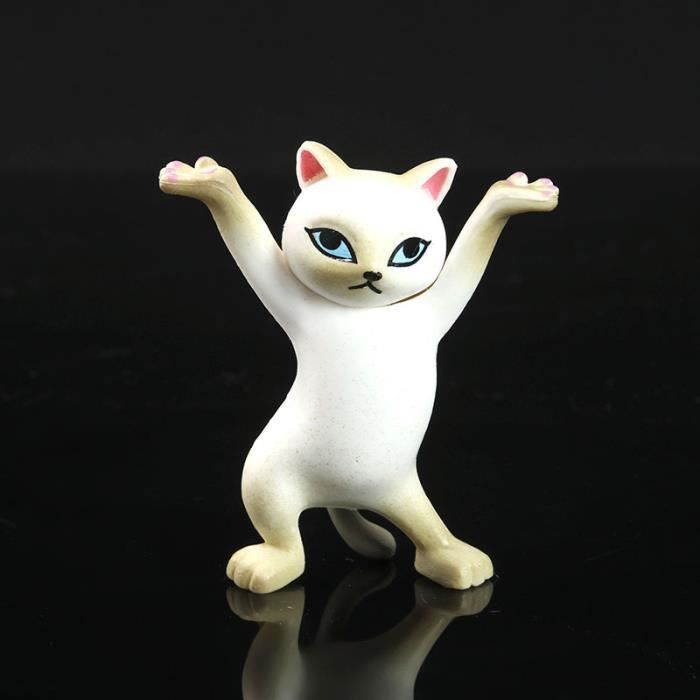 Figurine Chat Cristal Aventurine Verte - Décoration Bureau Maison - Cadeau Amoureux Chats