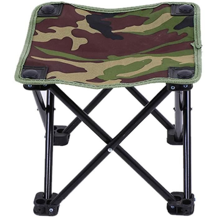 Tabouret Pliant Camping - 200kg Charge, 30cm Hauteur, Acier + Oxford, Avec Sac - 8