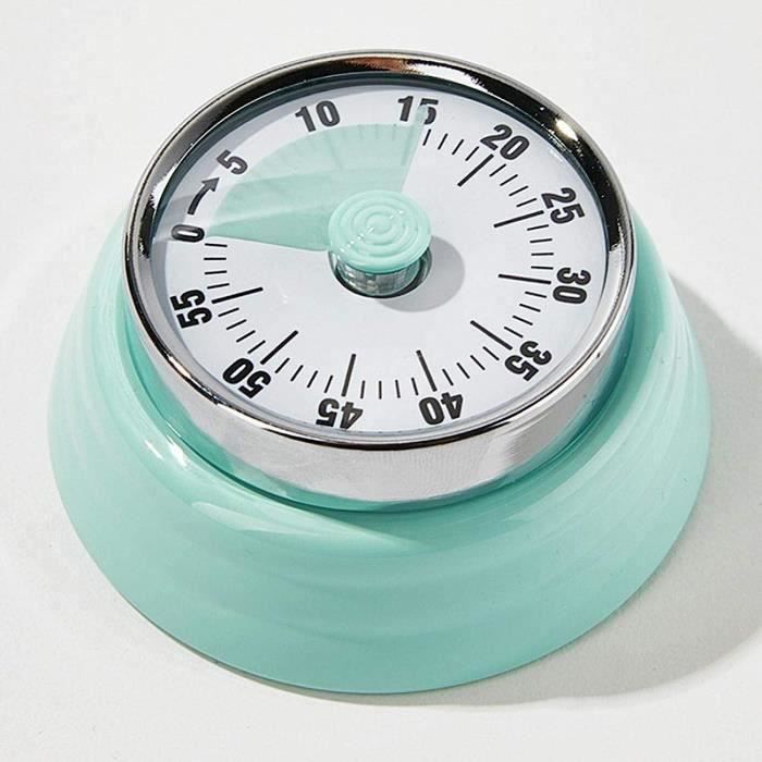 Minuteur Rotatif Silencieux – Pour Cuisine, Salle De Lecture – Design Noir Ou Blanc - 6