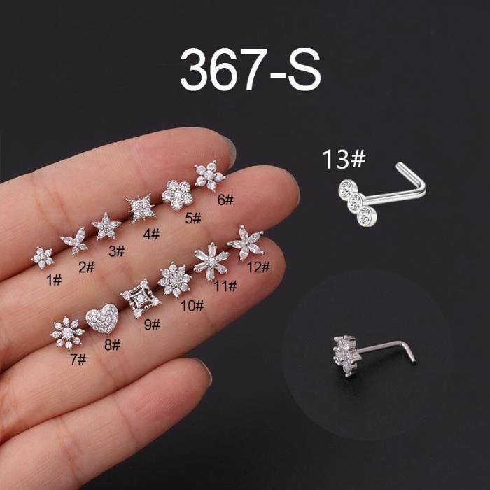 Clous De Nez Titane Cristal Vert O2 Mm 518508 main image 1
