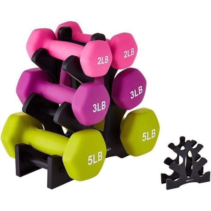 Support Haltères 6 Tiers Body Revolution – Rangement Hexagonal Ou Classique, Capacité 400 Kg, Noir Robuste