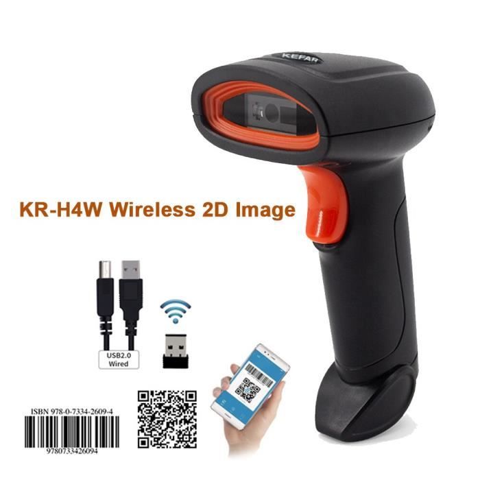 KEFAR Scanner automatique de codes à barres 2Ds portatif sans fil et ...