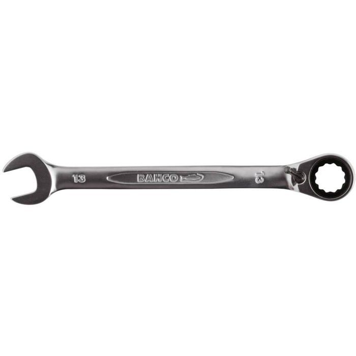 4M Bahco 1RM-7 clé mixte à cliquet métrique 7 mm, tête fine, finition chromée micro-mate