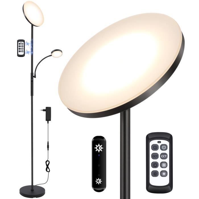 Lampadaire industriel anneaux doubles 3 lampes TRIBECA | Lampadaires