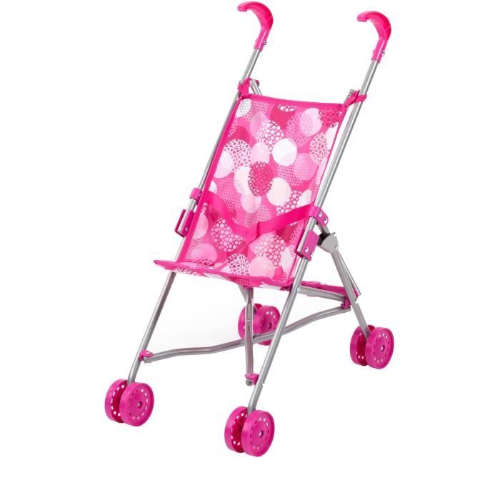 BAYER Poussette Canne Pour Poup e Rose et blanc Cdiscount Jeux