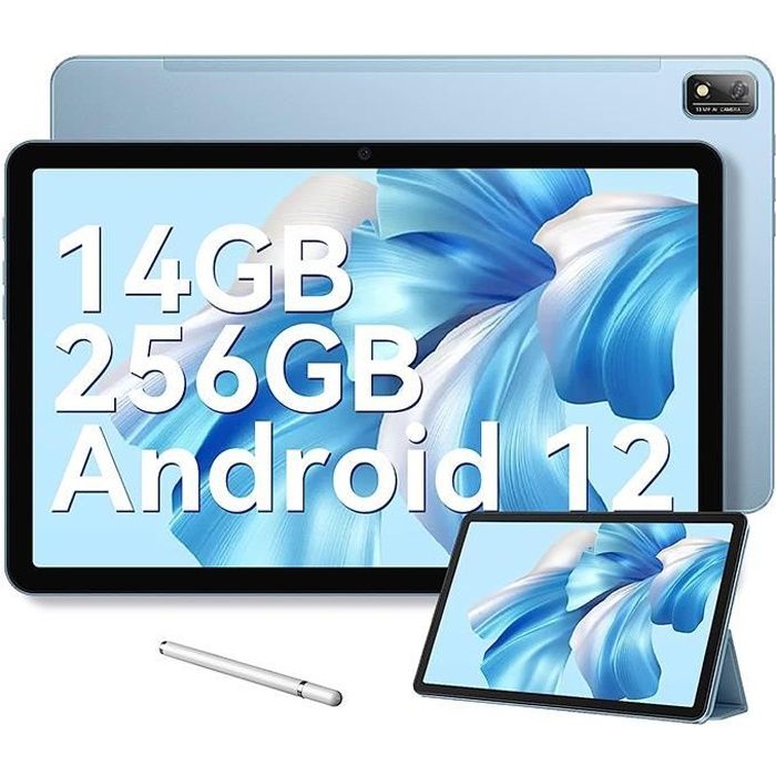 Tablette Tactile Blackview Tab 16 11 pouces FHD+ 14Go+256Go-SD 1To 13MP+8MP 7680mAh Android 12 Dual SIM-Certifié TÜV-PC mode – Bleu