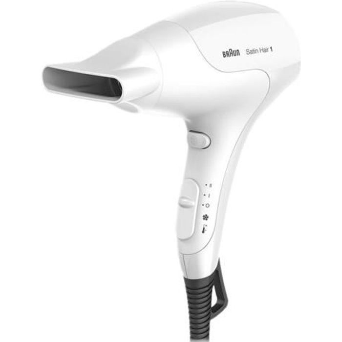 Sèche-cheveux - BRAUN - Satin Hair 1 HD 180 PowerPerfection - 1800 Watt - 2 vitesses - 2 températures