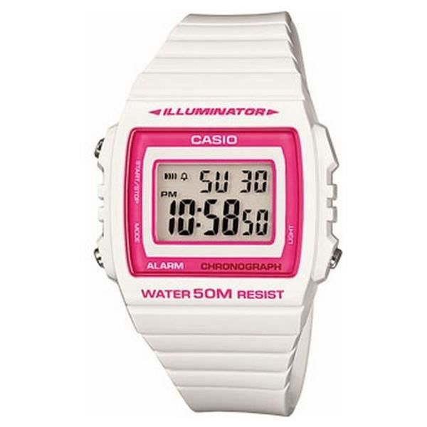 Montre Casio Vintage Blanche et rose W 215H 7A2VEF Tendance