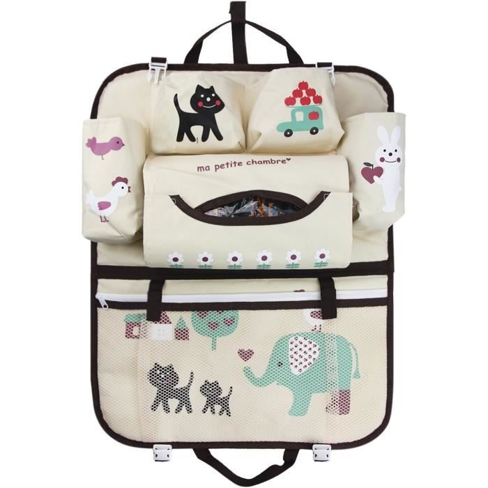 Siège Arrière Voiture - Organisateur Dossier Siège Voiture En Cuir, Accessoirevoyage | Siège