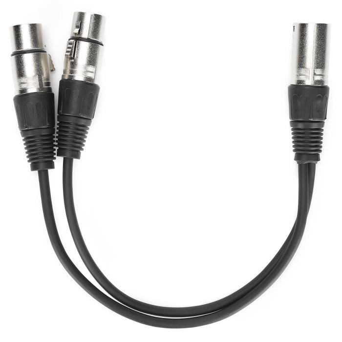 Câble Microphone XLR Jack Vers XLR CASCHA 1m - Qualité Studio Pour Musiciens