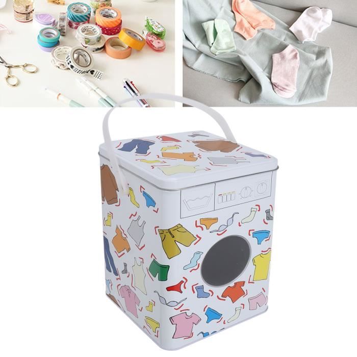 Boîte Rangement Détergent TCJJ Avec Couvercle Bambou - Grande Capacité Pour Lessive