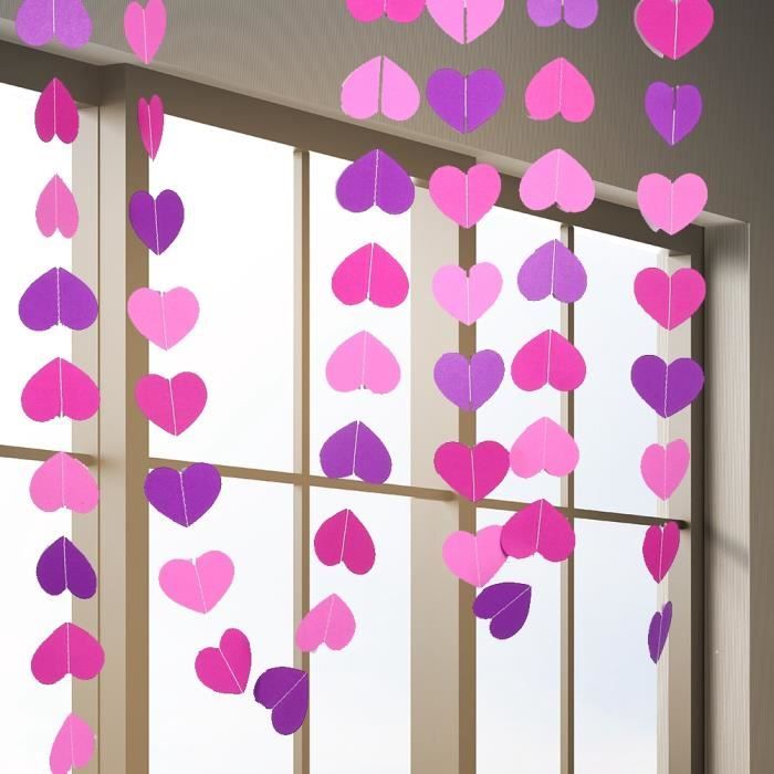 Lot 4 Guirlandes Anniversaire Arc-en-Ciel 4m – Guirlandes Rondes Papier Scintillant, Déco Mariage, Fête & Chambre