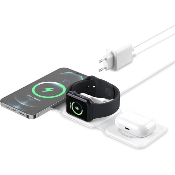 Chargeur Rapide Sans Fil 3-en-1 main image 1