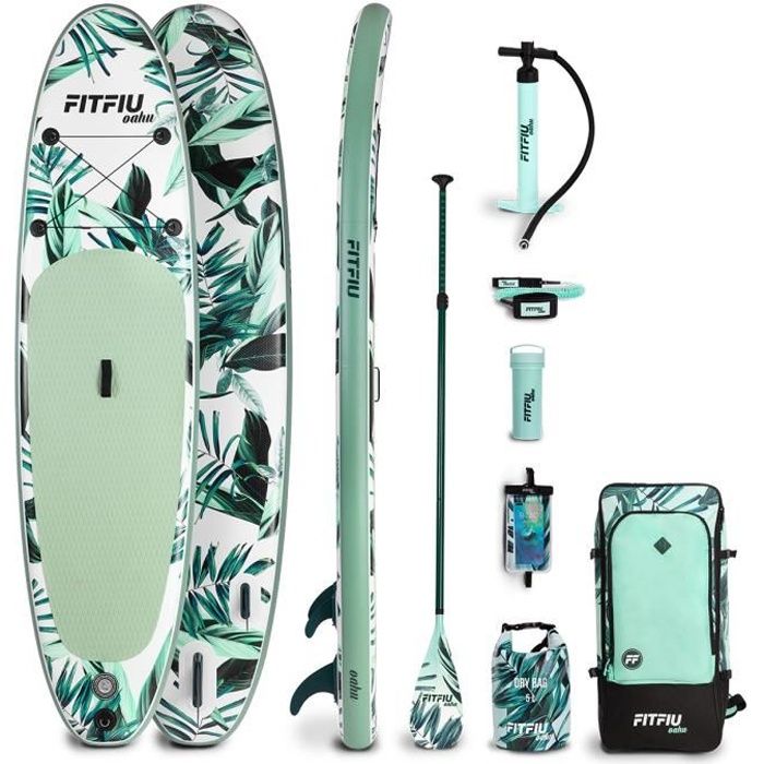Stand up paddle gonflable OAHU design tropical - FITIFU Fitness