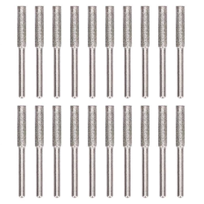 Lot De 10 Pierres à Aiguiser LEXIANG Pour Tronçonneuse - Diamètre 4.8mm/3/16"