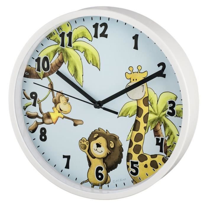 Safari Horloge murale sillent Run Sweep sec enfants chambre salle maison home 
