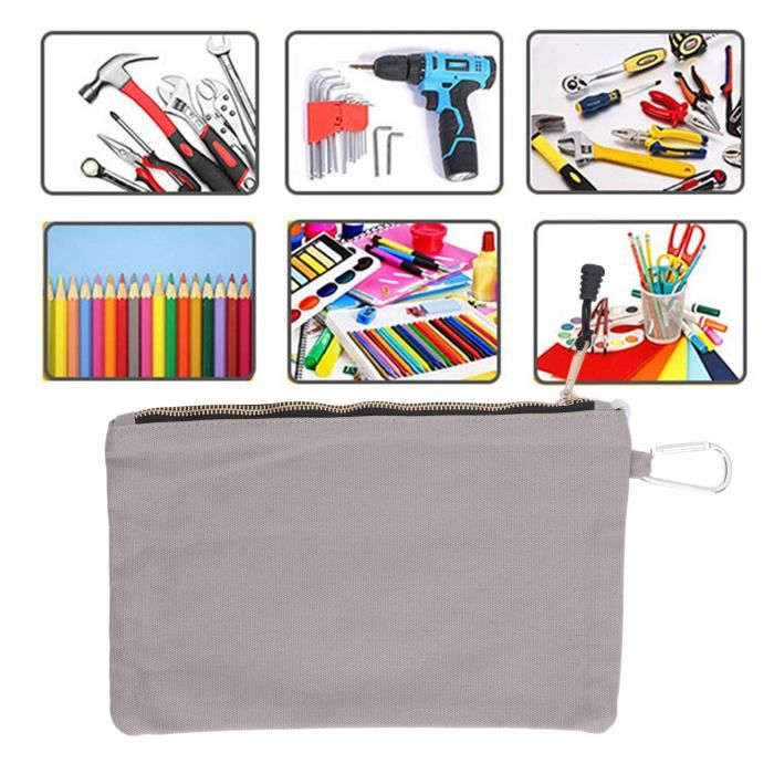 2 Pcs Boîte À Outils Pochette De Rangement Fermeture Éclair Petit Avec