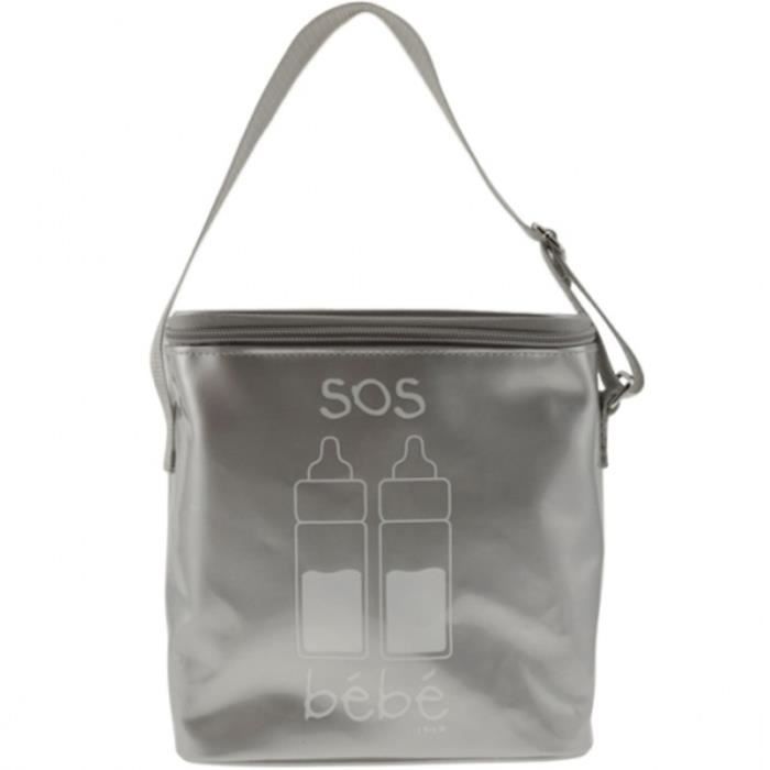 Incidence Paris Glaciere Souple Sos Bebe Grise Lunch Bag Isotherme Vinyle Bandouliere Reglable Fermeture Zips H19 X 11 X 21 5 Cdiscount Maison