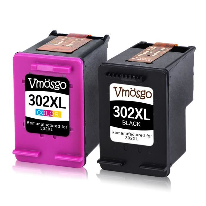 Cartouche Encre Officejet 3833 VMOSGO 302XL Cartouches d'encre compatible avec HP 302 XL Noir Tri