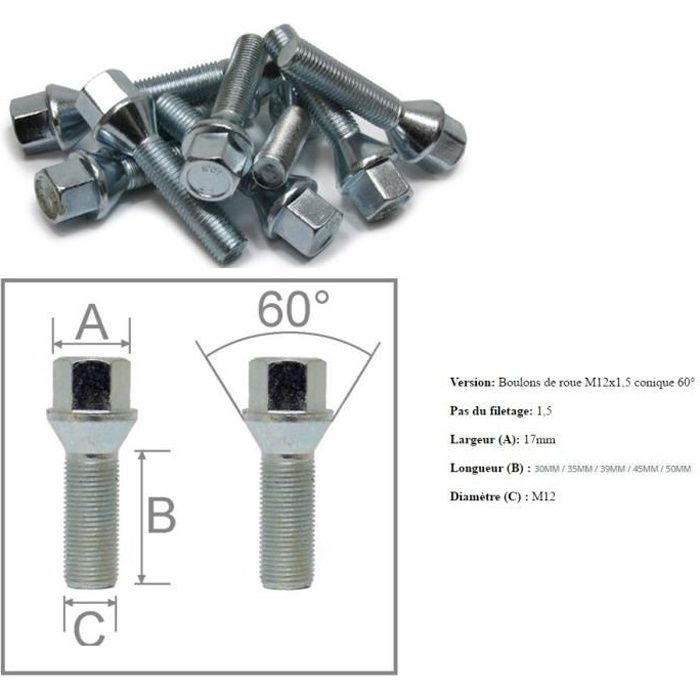 4 X COUVERCLES de boulon de roue pour boulon de roue extracteur