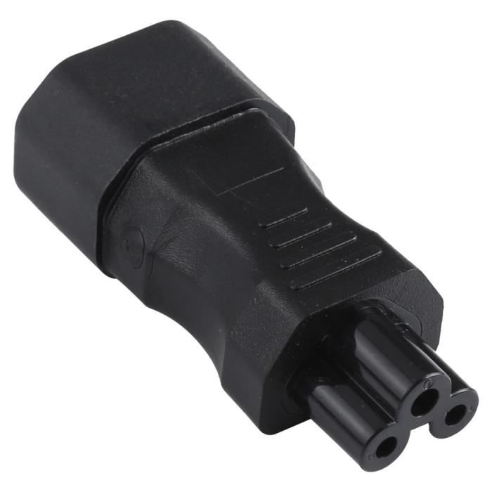 Adaptateur Secteur Angle Droit IEC C14 Vers C13 - 90 Degrés, 10A 250V - NFHK, Pour Espace Restreint