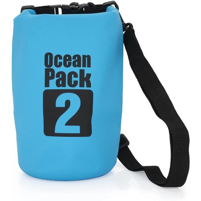 Sac étanche 3L. Sac à Dos Imperméable Pour Camping Nautique Kayak Pêche