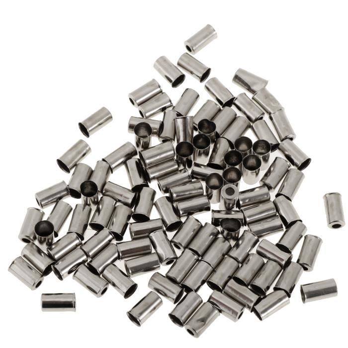 KSOIQPU Lot De 54 Embouts De Câble De Frein Et Dérailleur – Alliage Aluminium, 6 Couleurs, Pour VTT, Route, Vélo Pliant