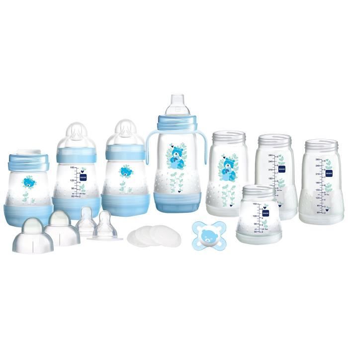 Ensemble Biberons Bleu 15 Pieces Mam Cdiscount Puericulture Eveil Bebe