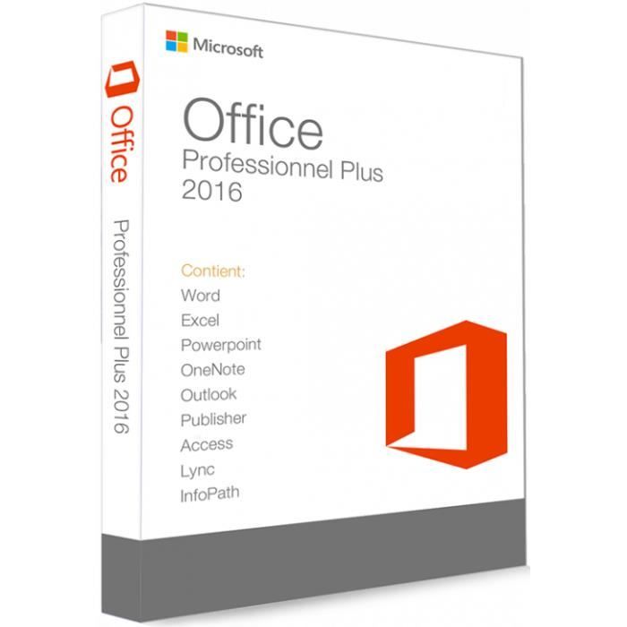Microsoft Office 2016 Professionnel Plus (Professional Plus) – Clé licence à télécharger