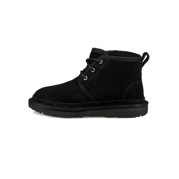 Botte enfant UGG NEUMEL II Noir Lacets Doublure en peau de mouton Imite la marche pieds nus Noir Cdiscount Chaussures