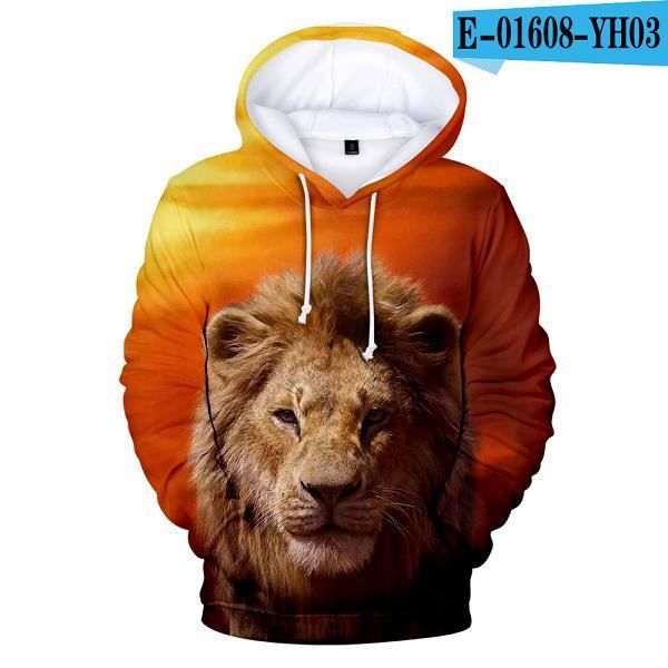 Pull capuche 2020 3D imprim le roi Lion sweat enfants Street