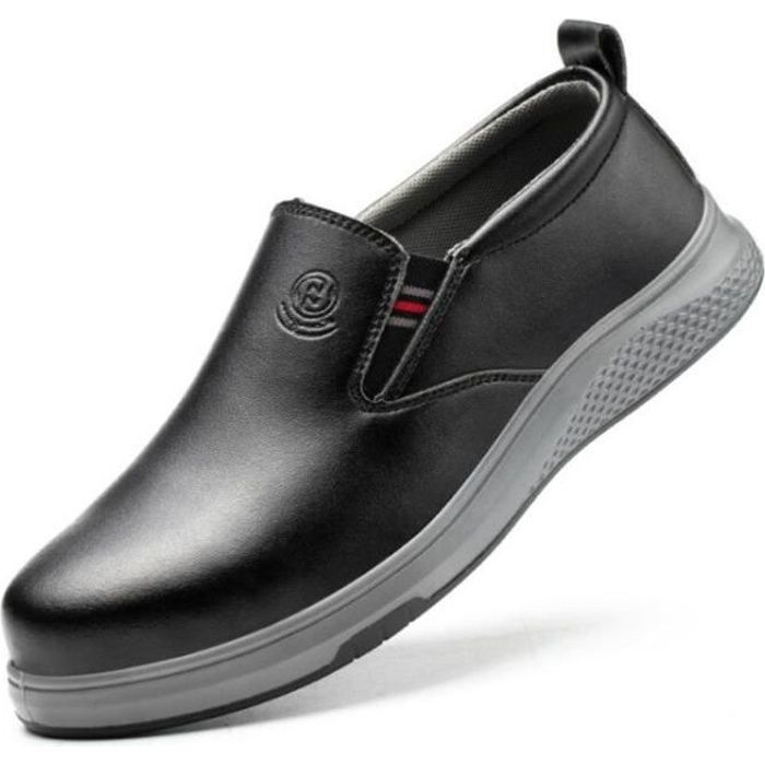 Chaussure de Cuisine Impermeable Homme Antidérapant Travail Chaussure  Legere Confortable Cuir Noir Noir - Cdiscount Prêt-à-Porter