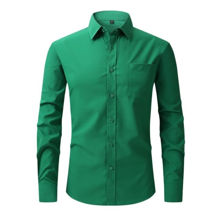 Chemise Homme Manches Longues Repassage Facile Slim Fit Casual Business Chemise d affaires Decontractees W7 15 W7 15 Cdiscount Pret a Porter