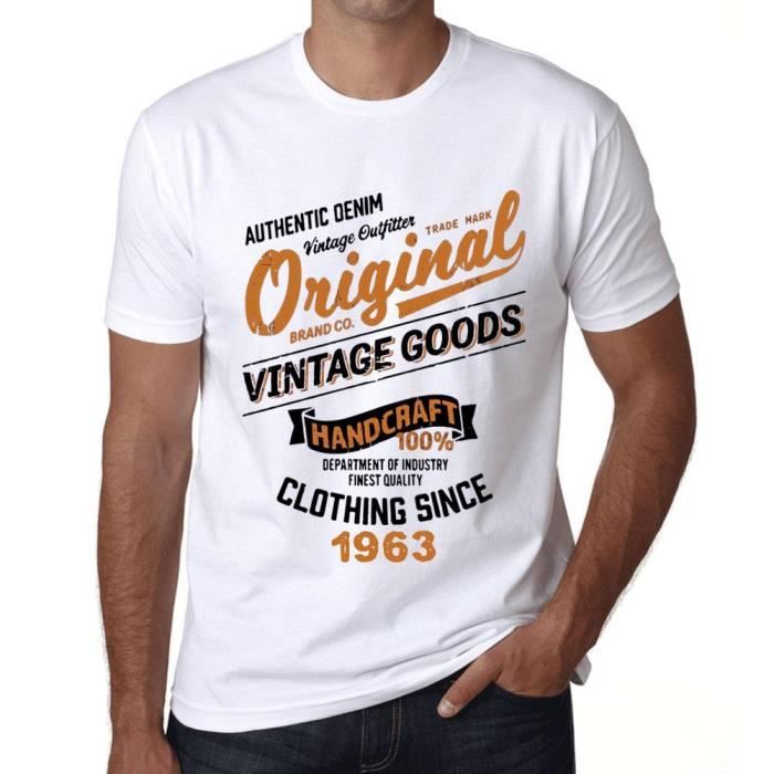 Homme Tee-Shirt Des Vêtements Vintage Originaux Depuis 1963 – Original Vintage Clothing Since 1963 – 60 Ans T-Shirt Cadeau 60e