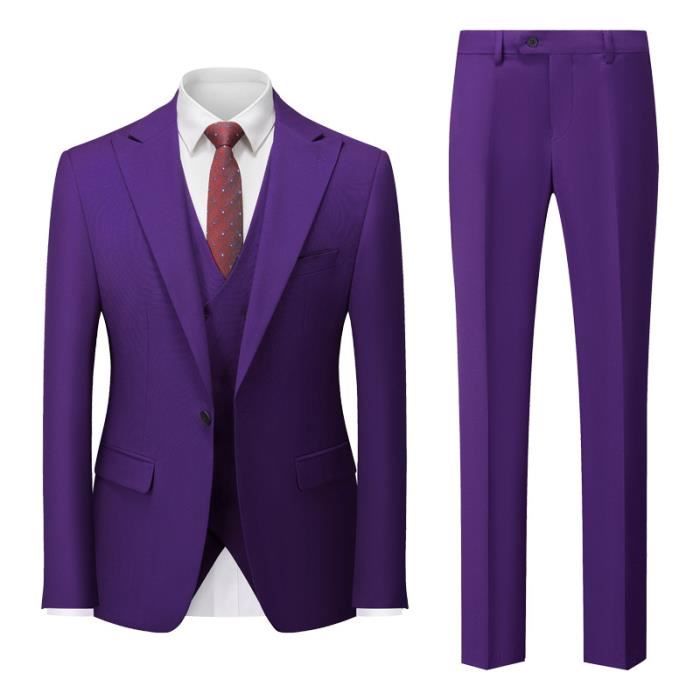 Costume mariage violet hot sale