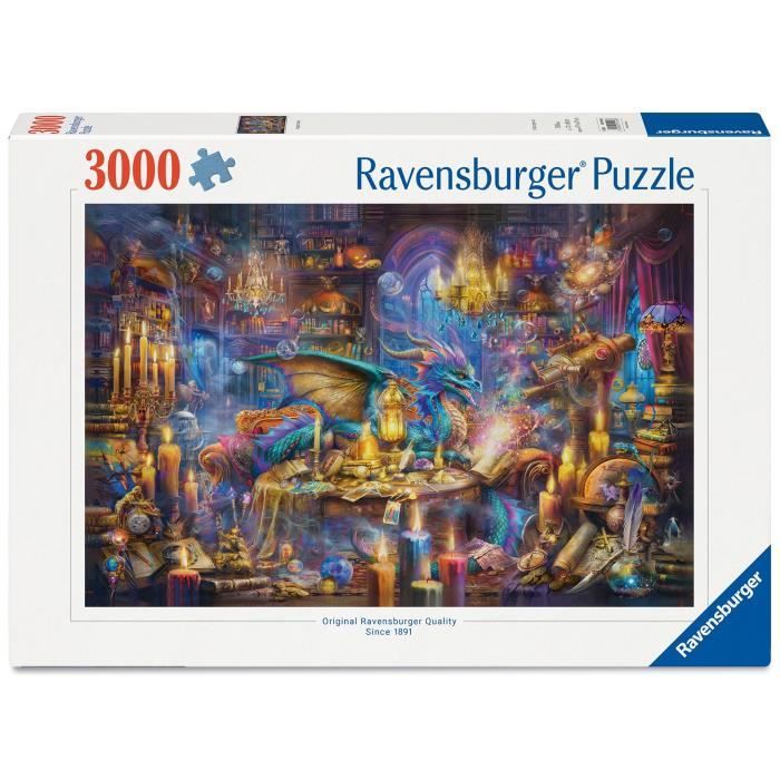 Puzzle 3000 pièces : La bibliothèque des savoirs enchantés Ravensburger France - vue 4