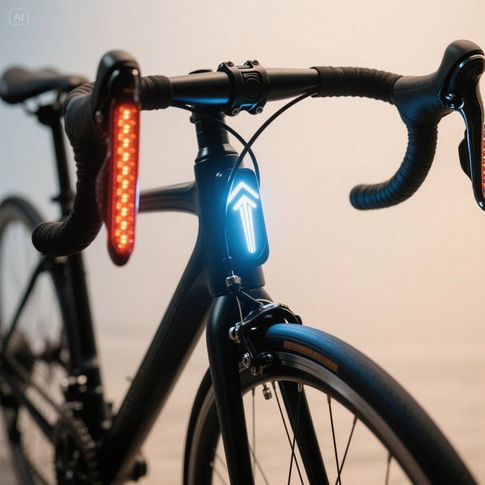 Clignotants intelligents pour vélo - WOZWE - Feu arrière avec alerte sonore de 120dB et 5 modes d'éclairage