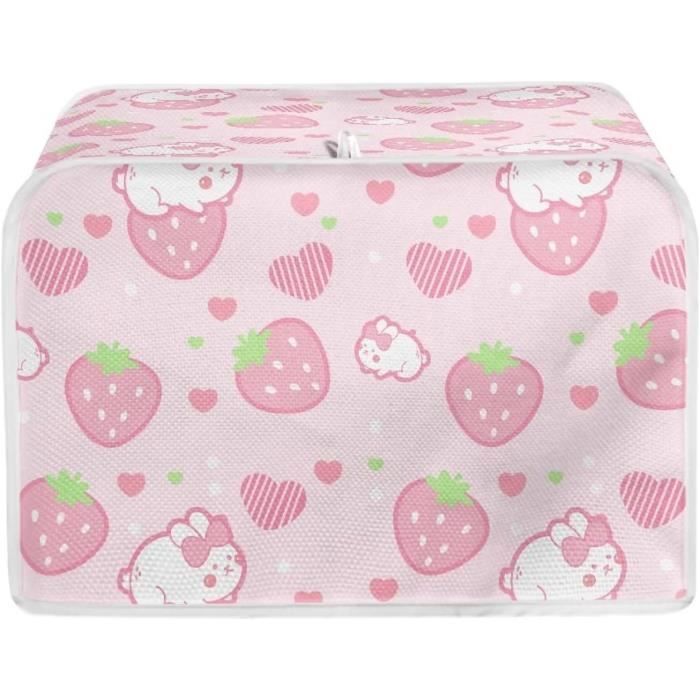 Jean Mignon Pour Bébé Fille - Motif Fraise Et Lapin, Taille Haute, Coupe Droite - Taille 0-24 Mois Environ