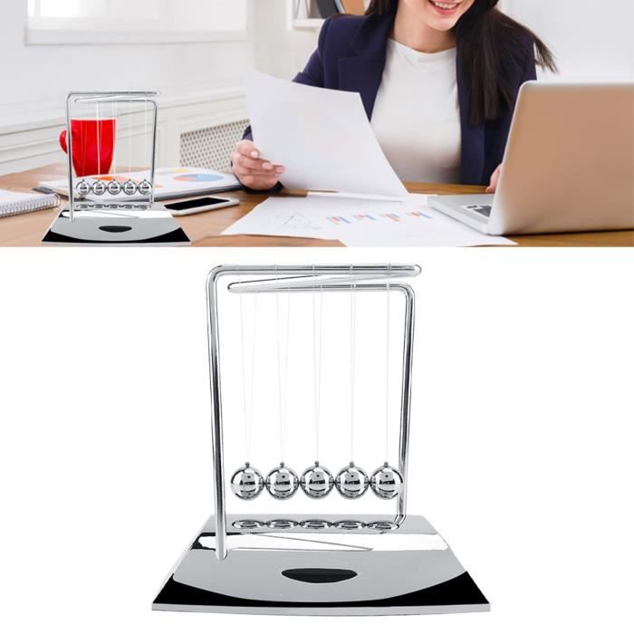 Pendule De Newton Lumineux Zerodis – Boule Pivotante LED Pour Bureau, Décoration Scientifique Relaxante Et élégante