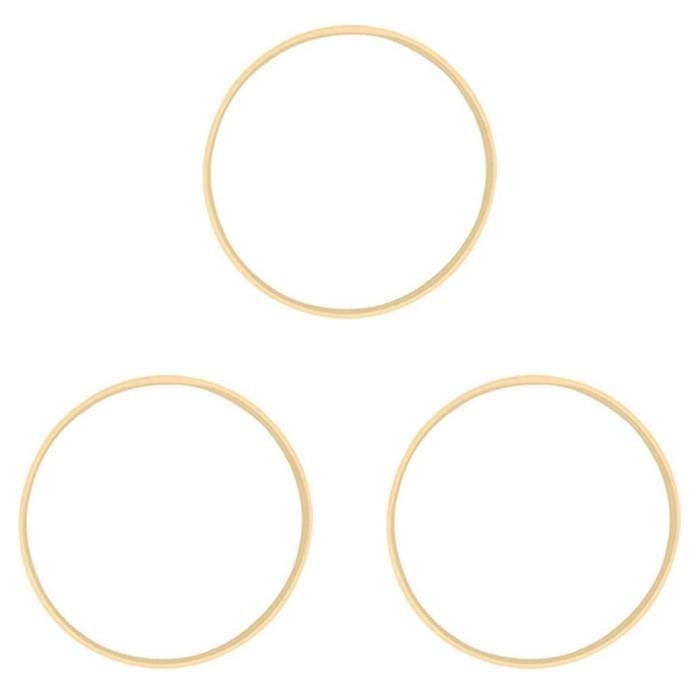 12 Anneaux En Bambou Pour Attrape-Rêves DIY - 15/20/25 Cm, Macramé, Décoration Naturelle