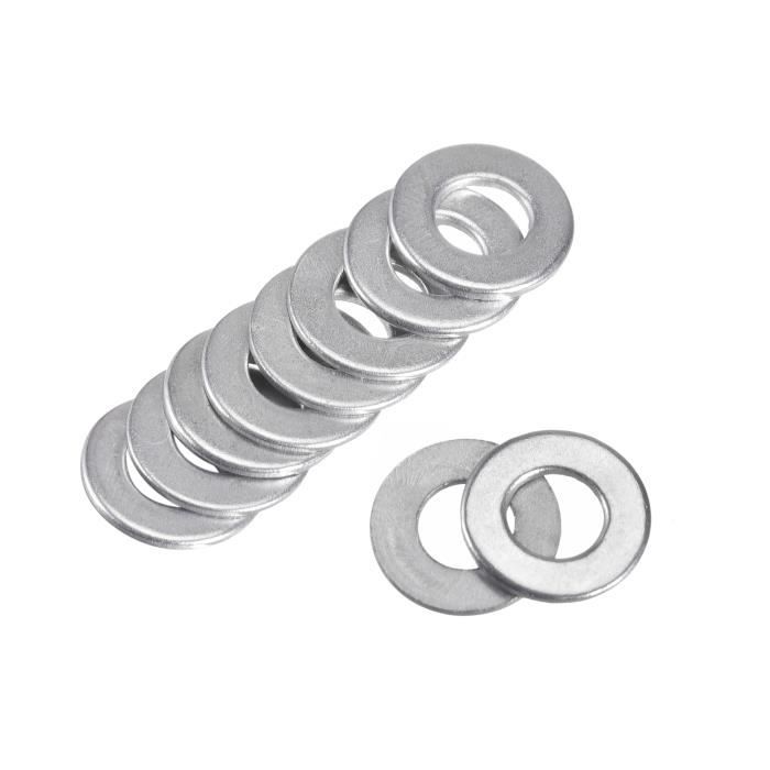 10 Rondelles Plates En Acier Diamètre 7x14 Pour Auto/moto - Neuf - Marque Mister Parts