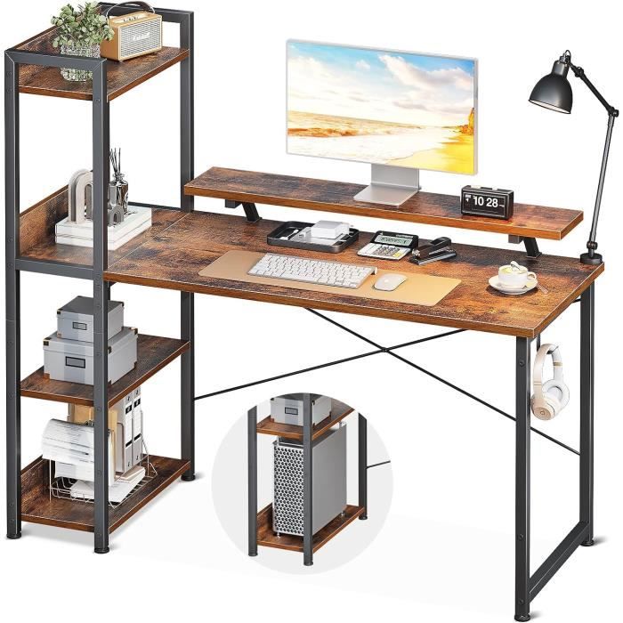 Bureau d'Ordinateur Table de Travail pour Petit Espace avec 2 Compartiments Bureau Informatique 40 x 80 x74 cm Blanc Bureau d'Ordinateur Table de Travail pour Petit Espace avec 2 Compartiments Bureau Informatique 40 x 80 x74 cm Blanc