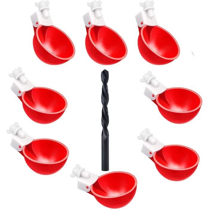 DIY Kit Abreuvoir Automatique Poules 5 Pièces – Abreuvoir Volaille Anti-Gaspillage Avec Perceuse – Pour Poulets, Cailles, Canards, Oiseaux