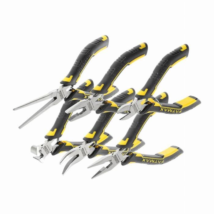 Jeu de 6 Mini Pinces - STANLEY FATMAX FMHT0-80541 - Poignée Bi-Matière Ergonomique