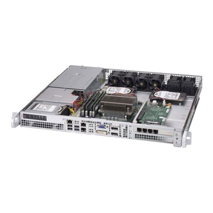 Supermicro Serveur Rack-montable 1U - SC515 R407 - 2 Baies 2.5 - Rails de montage inclus - vue 1