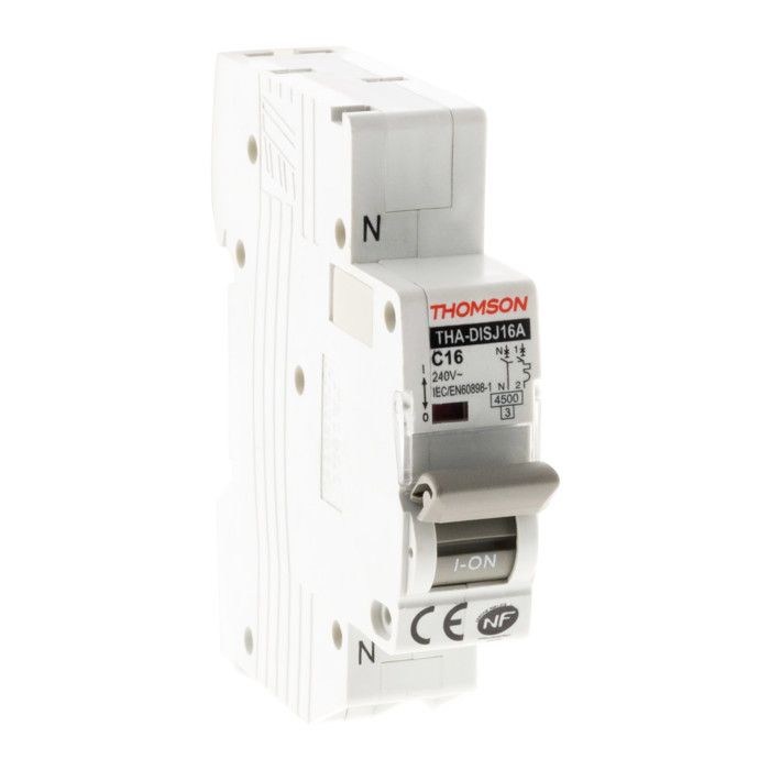 Lot De 3 Disjoncteurs Automatiques ABB Ph+N 16A Courbe C 4,5kA - Raccordement Rapide