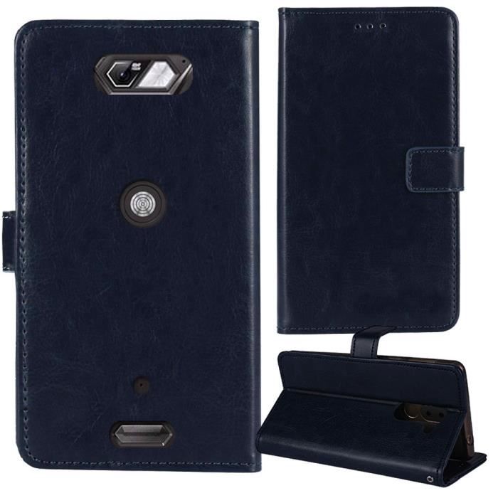Étui Portefeuille Pour Crosscall Core-X3 - Protection Complète Style Rabat - Noir Similicuir
