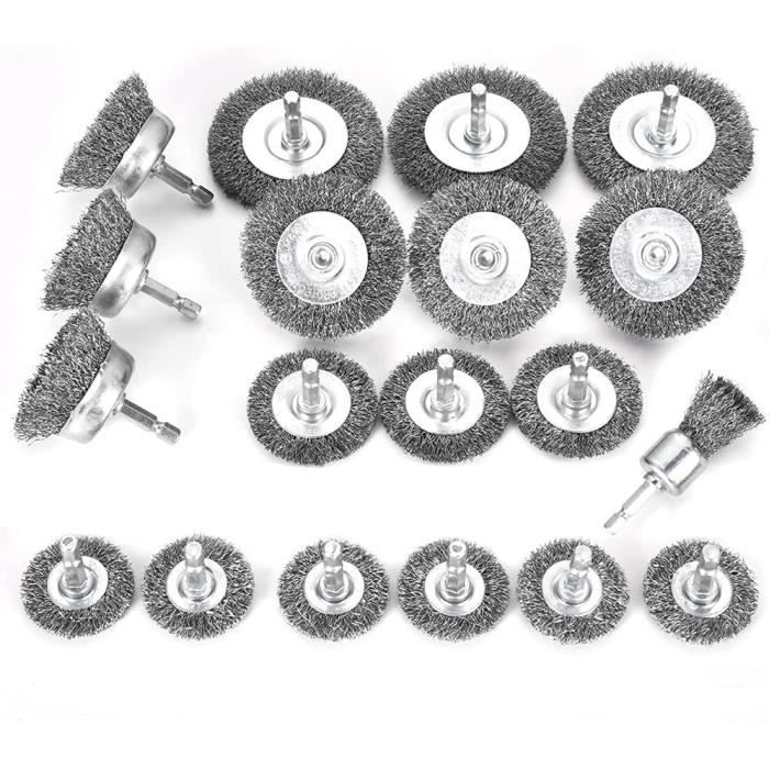 Lot de 12 brosses d'alésage en acier inoxydable pour