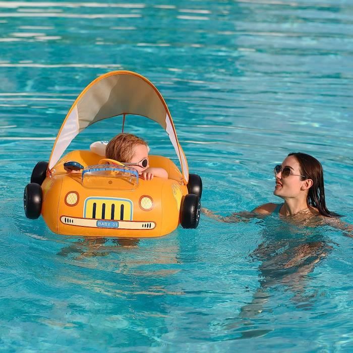 Flamant Flotteur de Piscine pour bébé avec auvent,Bouée Siège Gonflable Piscine Gonflable Enfant Bébés 6 - 48 Mois Baignoire Piscine PVC Matériel(Rose | Leroy Merlin