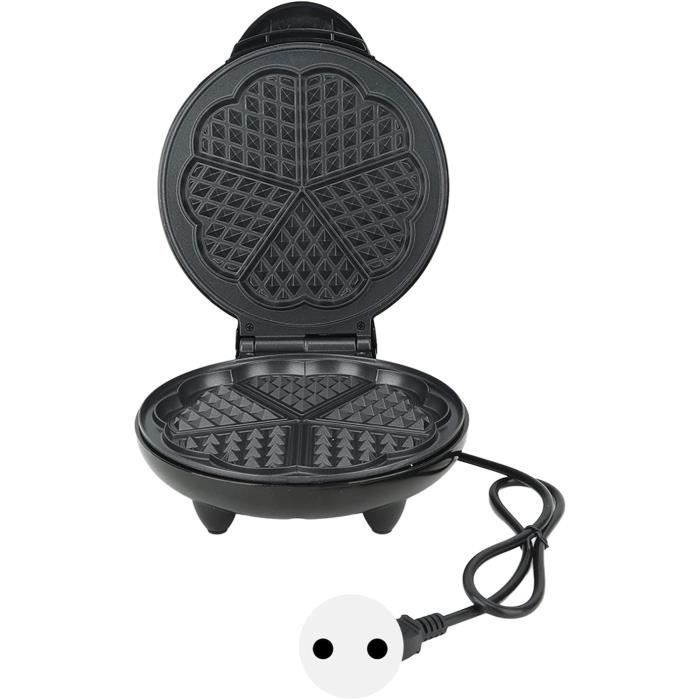 Gaufrier 1200W Huslog - 2 Grandes Gaufres Belges, Plaques Antiadhésives, Réglage Température, Poignée Froide, Noir